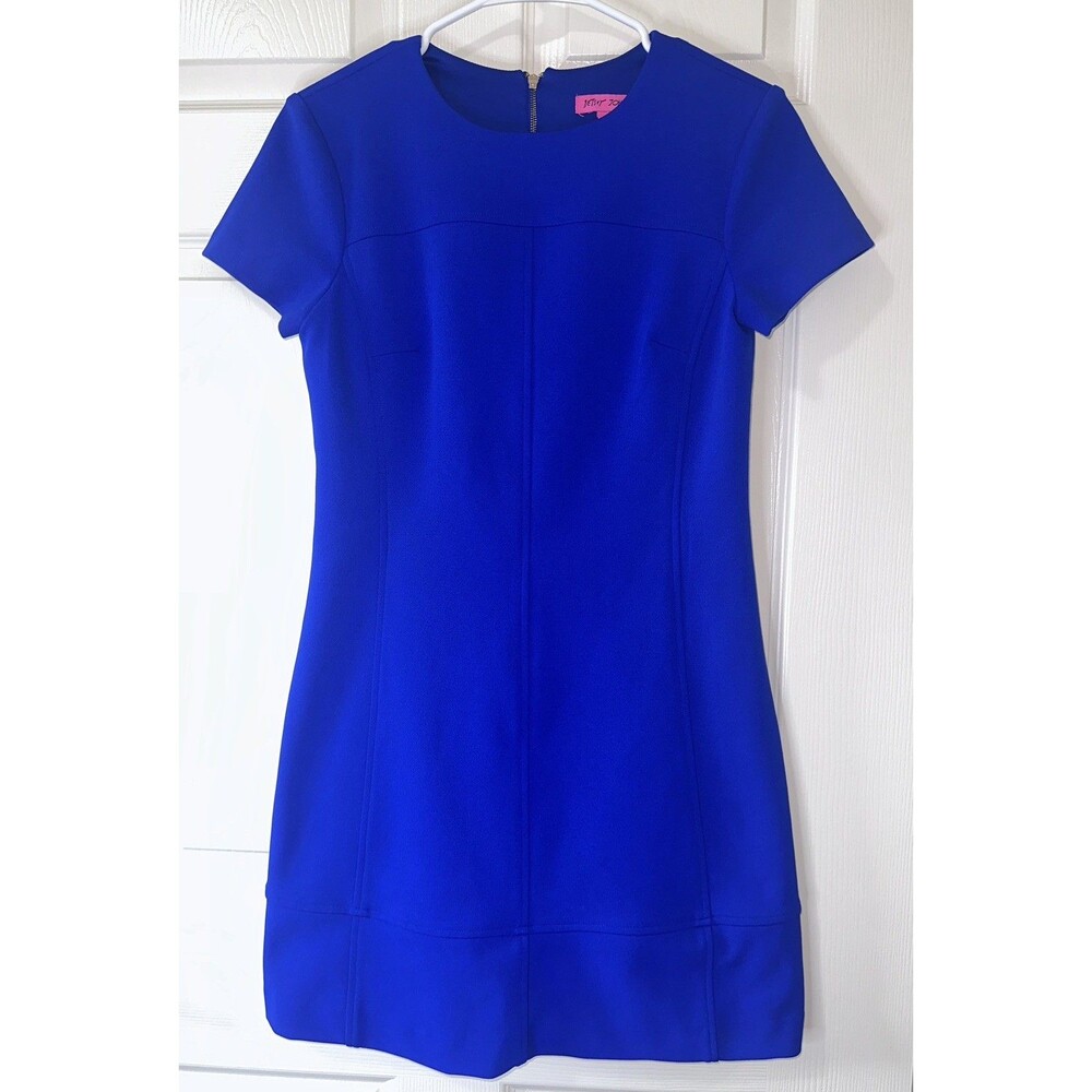 VINTAGE - BETSEY JOHNSON - Cobalt Blue Cap Sleeve Dress - Stretch - 2 - SJP
